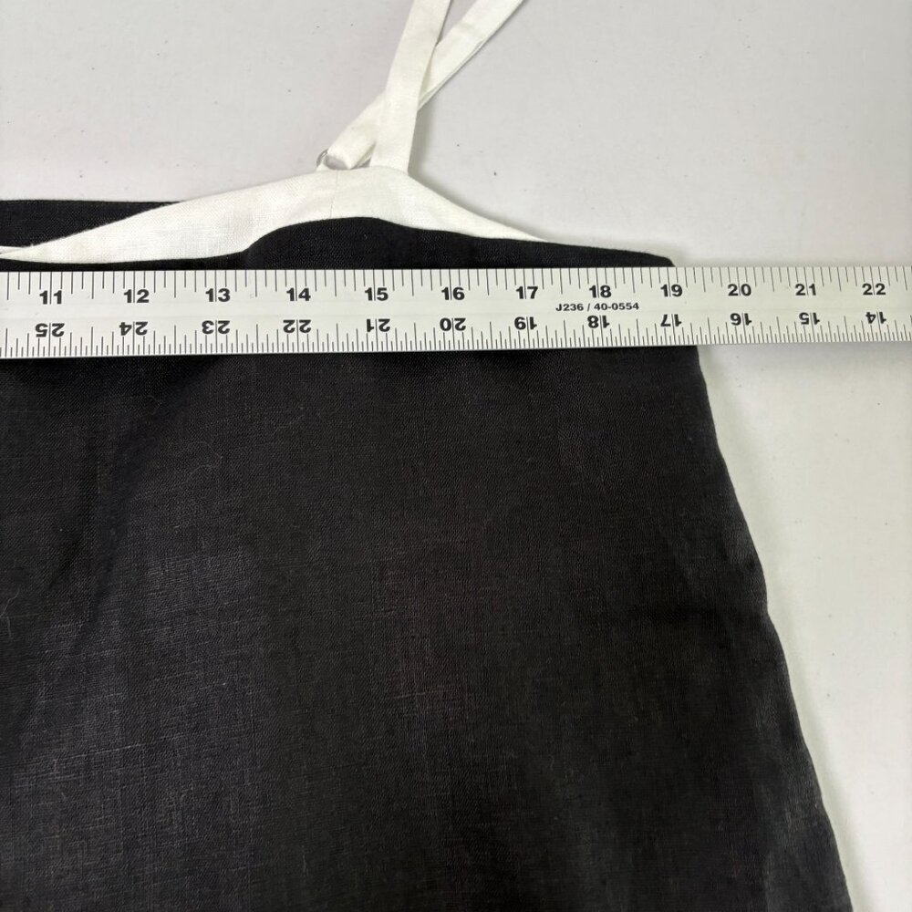 Reformation Lainey Linen Dress Size 12 Black White Mini Adjustable Straps - Picture 9 of 11